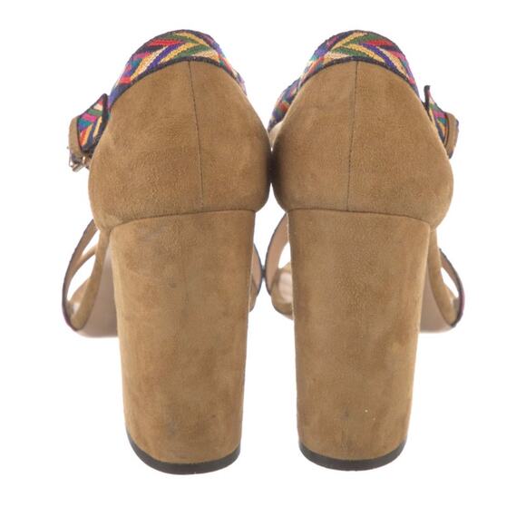 Valentino Suede Embroidered Sandals - Picture 4 of 5